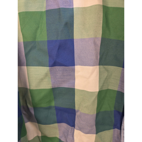 Di Nero Milano Men Long Sleeves Shirt XL Squared Pattern Pre-Owned - Picture 5 of 10